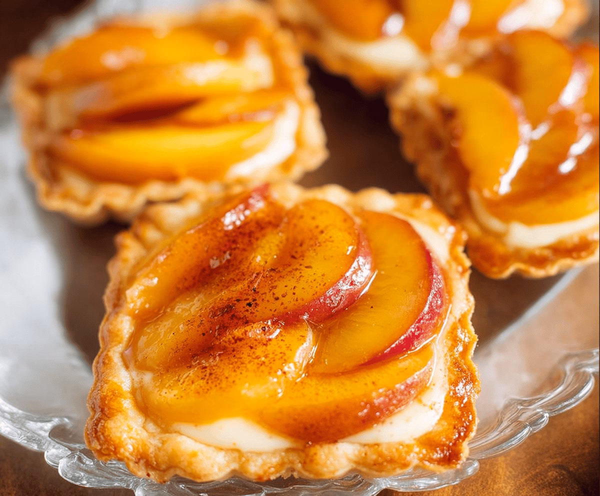 Easy Mini Peach and Cream Cheese Tarts Recipe